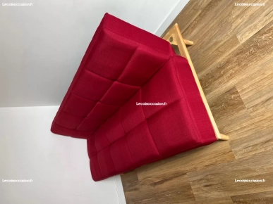 canapé convertible rouge