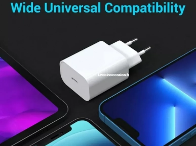 Chargeur Cable Rapide USB-C complète pour les nouveaux iPhone