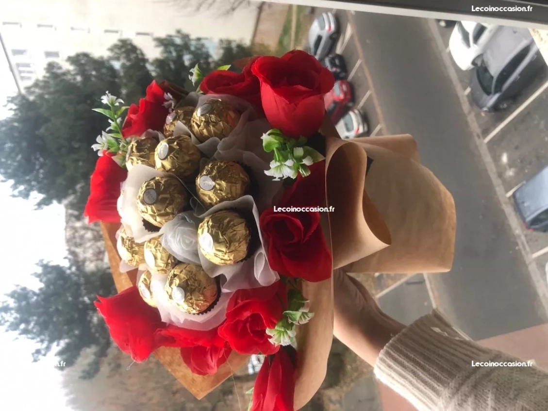 bouquet de chocolat et fleurs